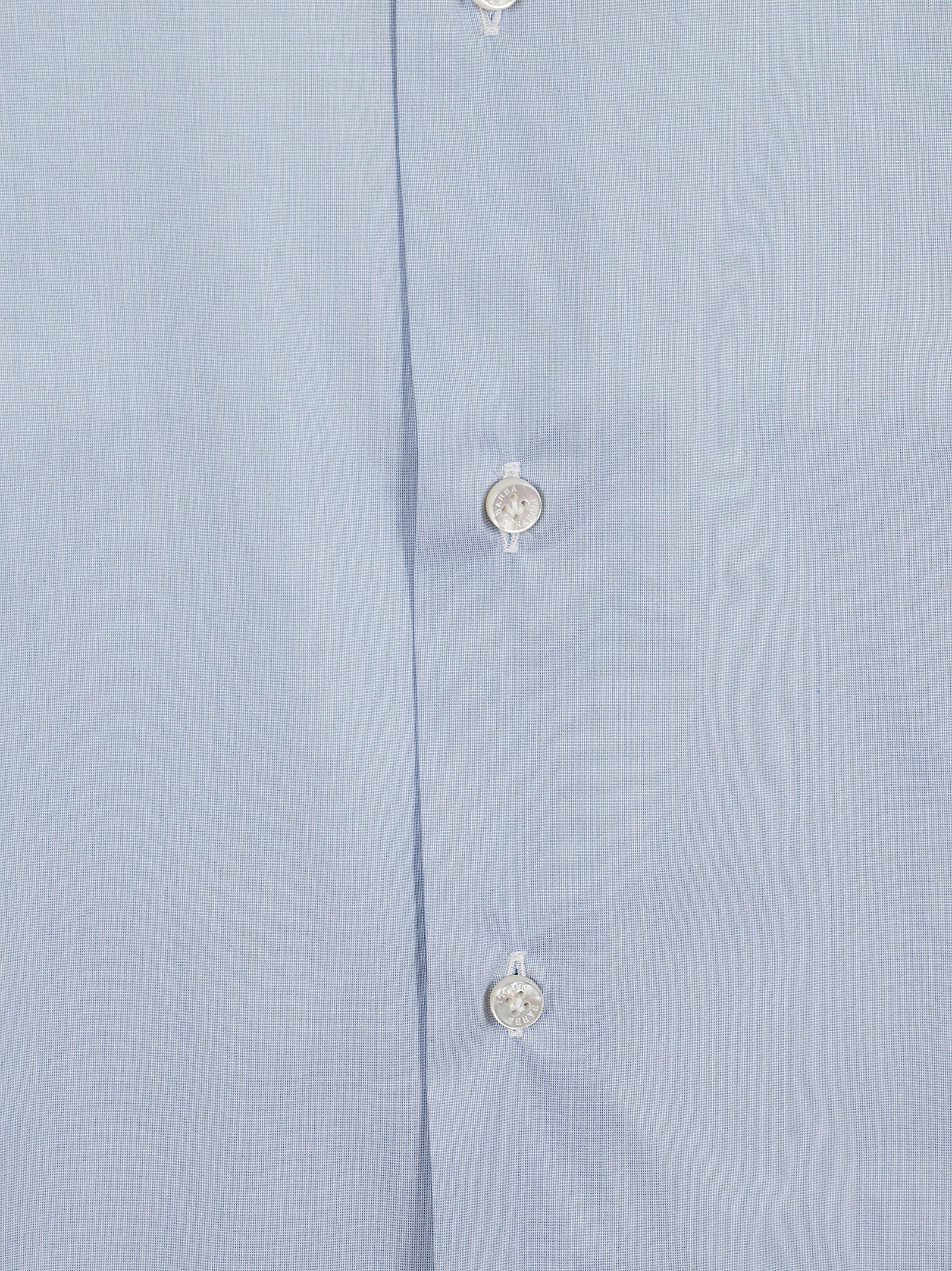 Tailored Blue Cotton Blend Barba Shirt