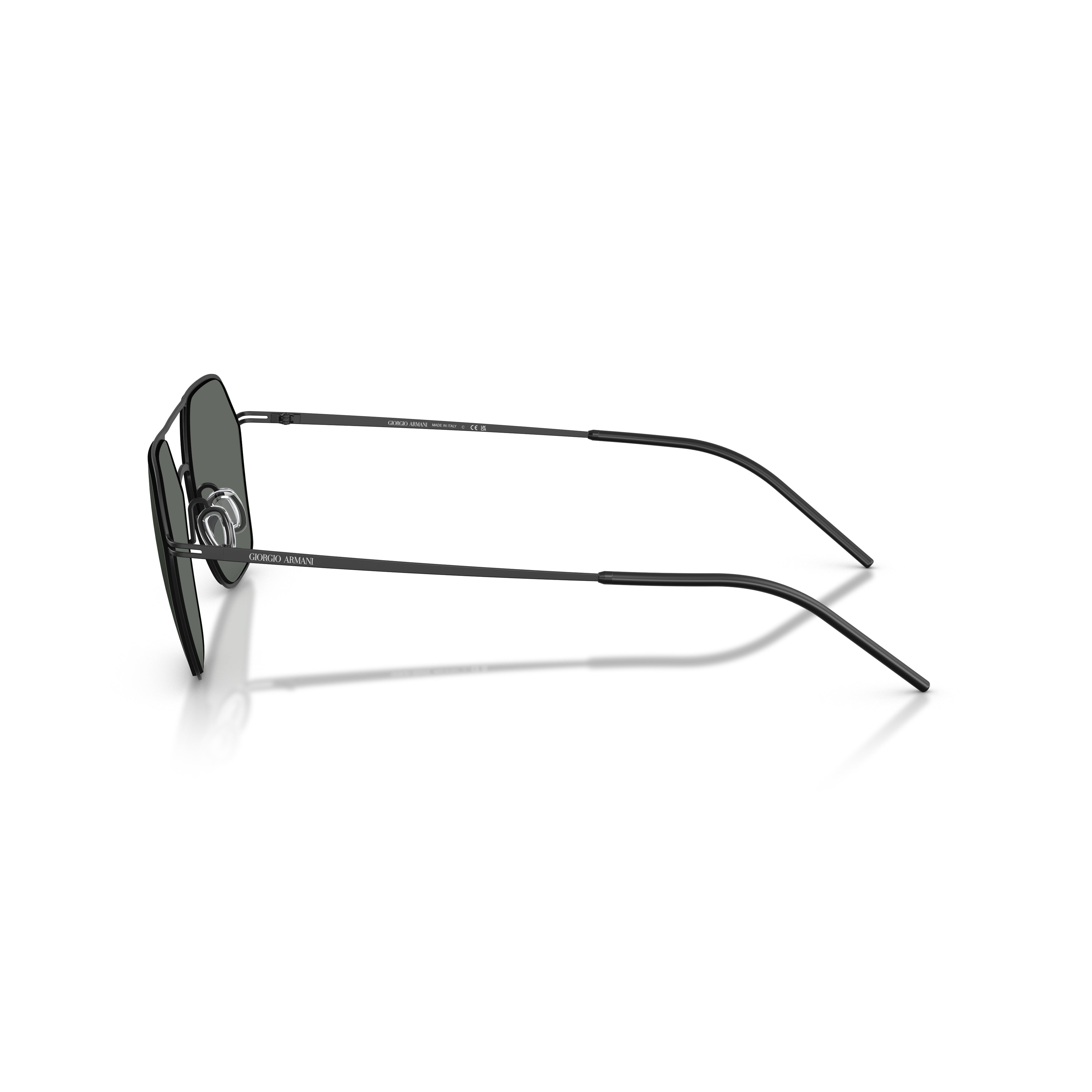 0ar6185 Geometric Metal Frame Sunglasses with Double Bridge Design