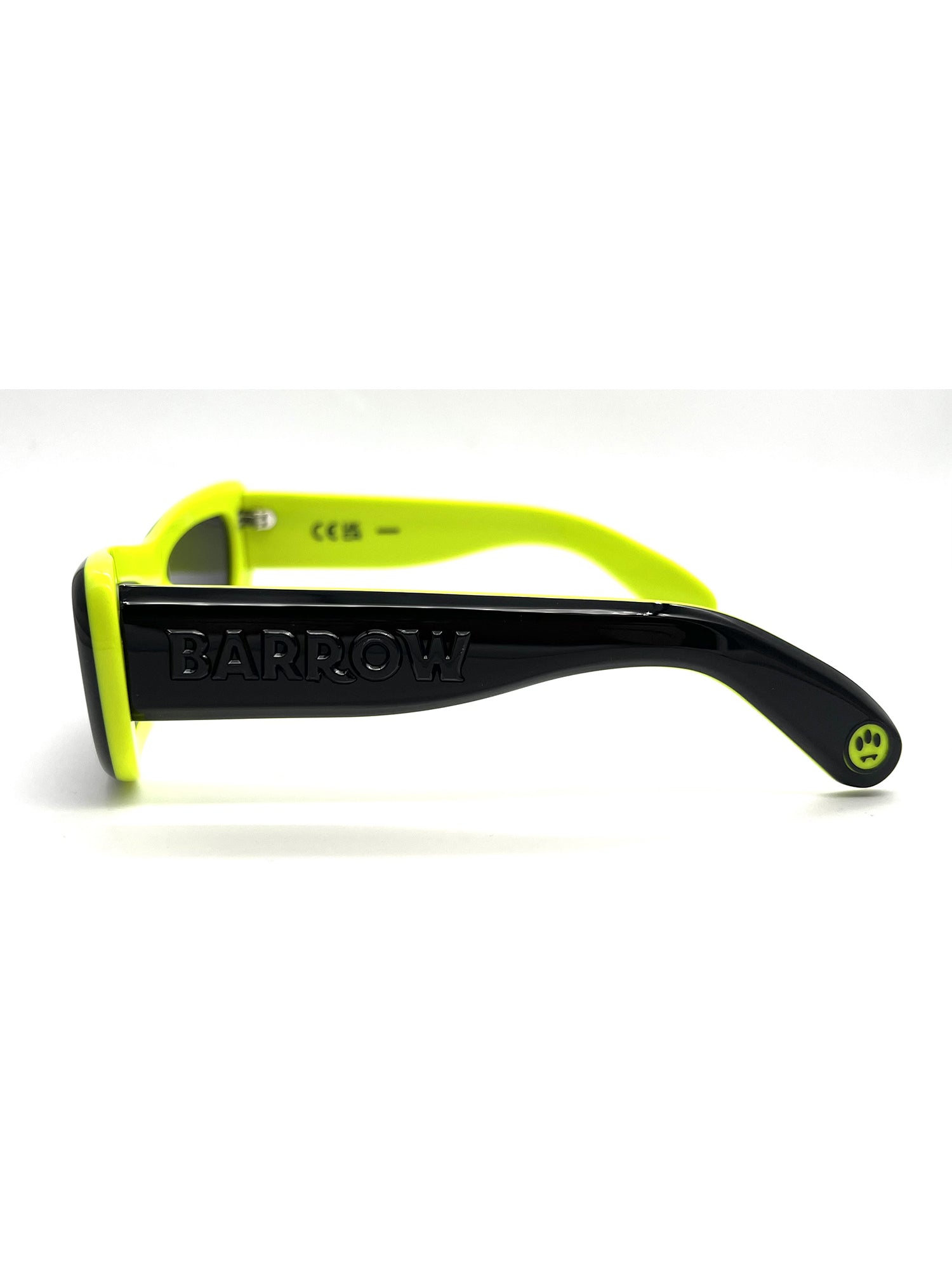 Angular Black Sunglasses with Yellow Accents