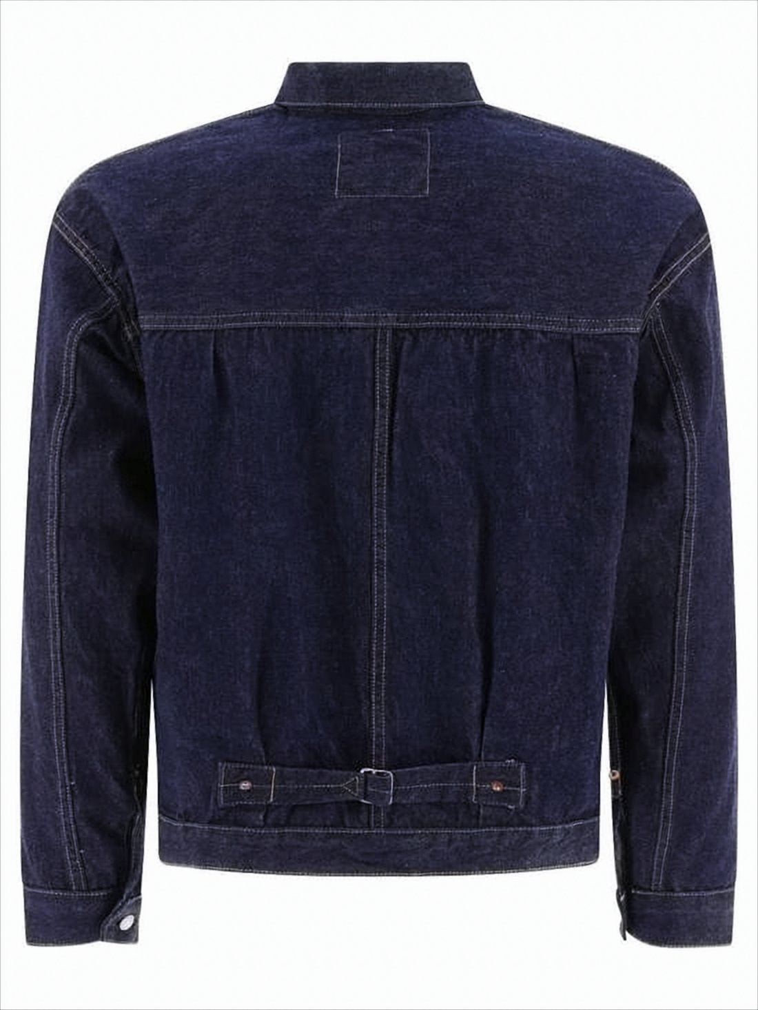 Cropped Indigo Denim Jacket with Structured Collar