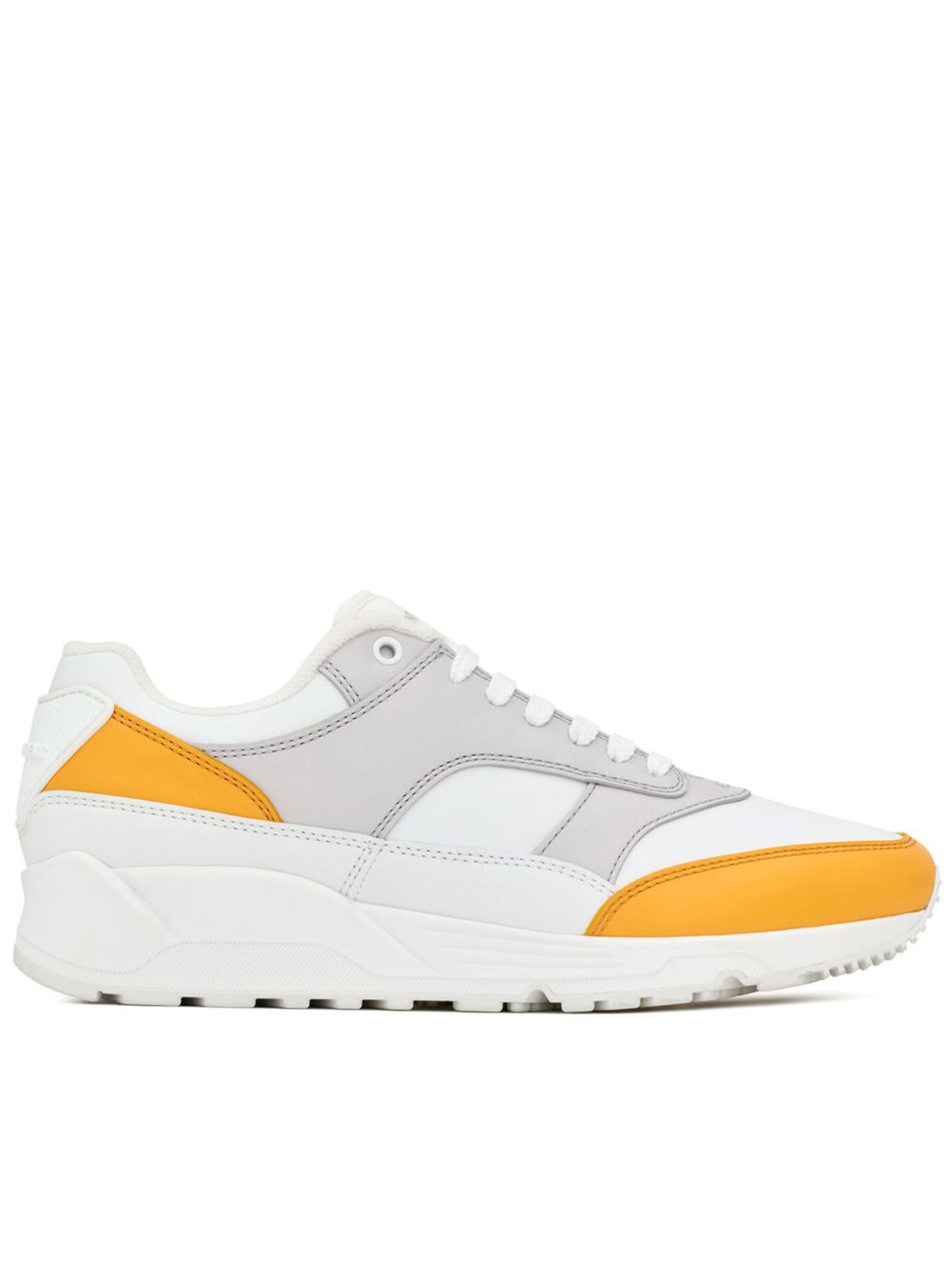 Bump Color-Block Calf Leather Sneakers