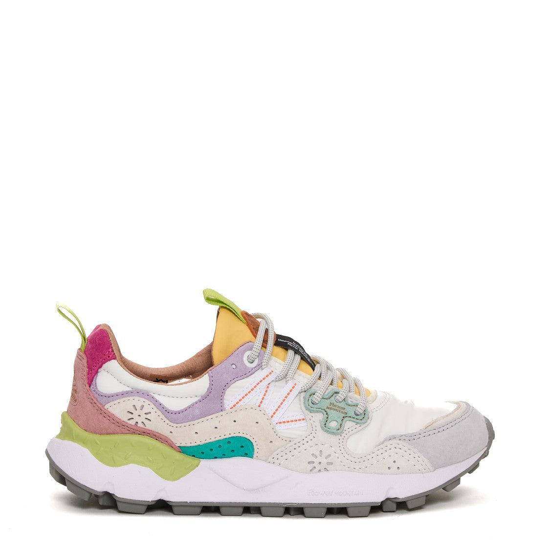 Yamano Bianco Sneakers With Colorful Accents