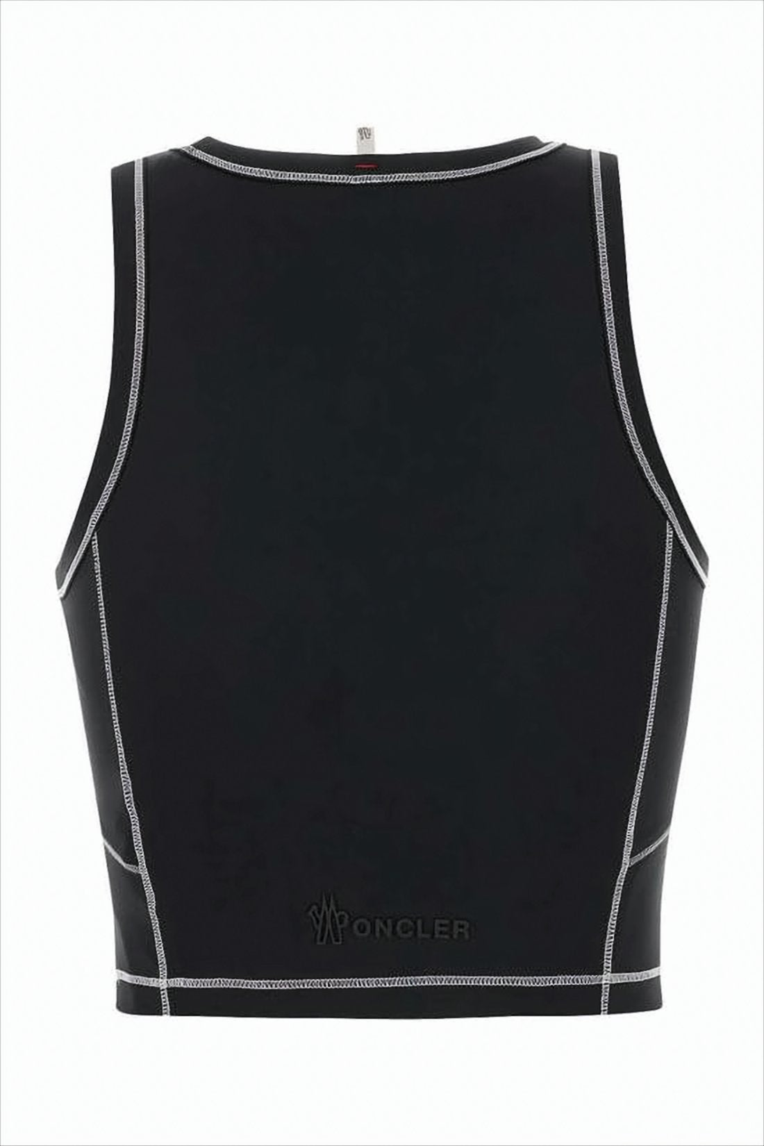 Fitted Sleeveless Crop Top with Contrasting Edging