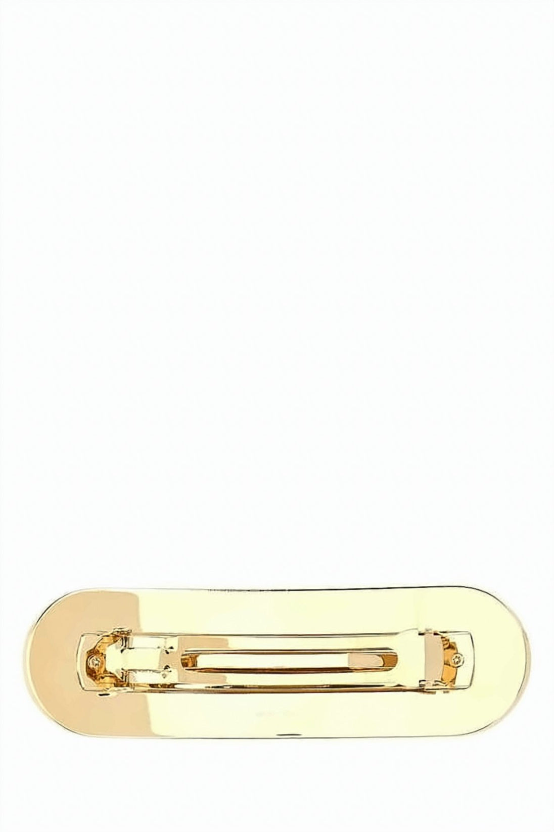 Polished Aluminum Hair Barrette with Gold Finish