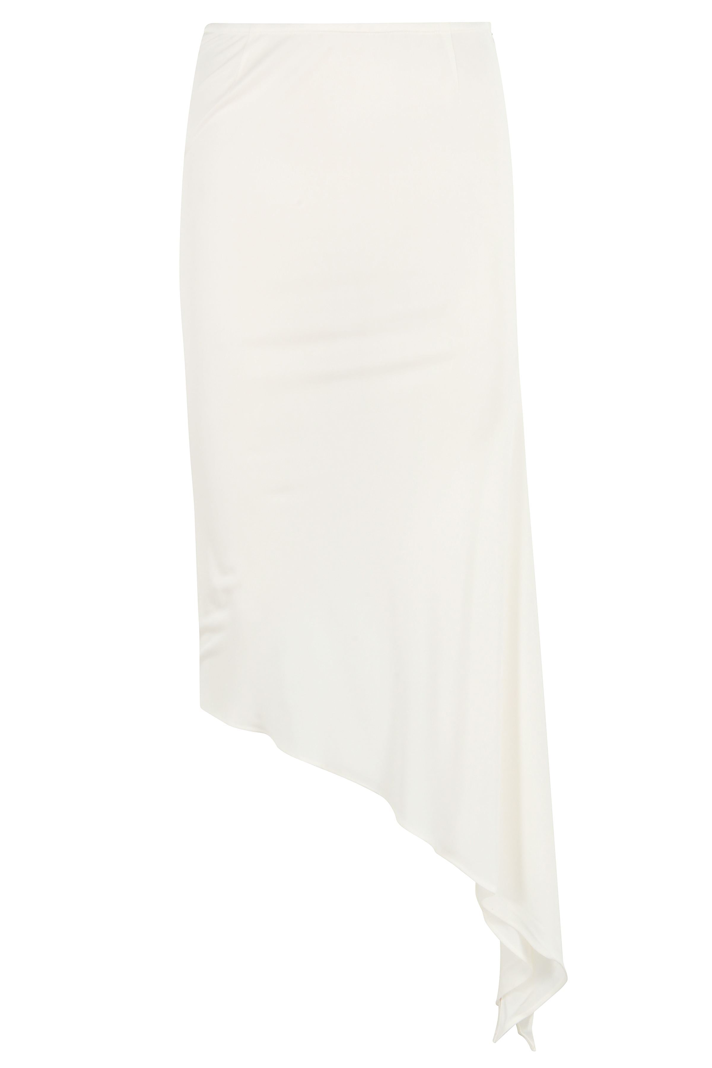 Midi Skirt With Asymmetrical Pointed Hemline