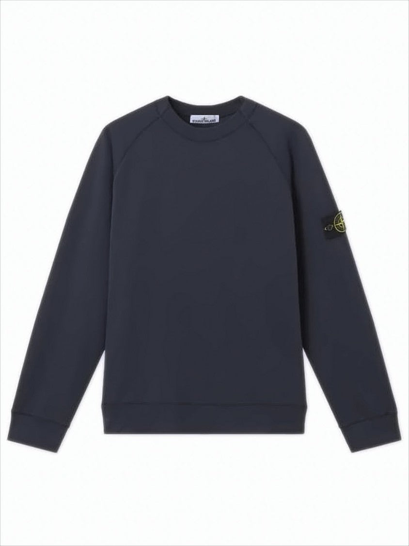 Minimalist Long-Sleeve Crewneck Sweatshirt with Signature Patch