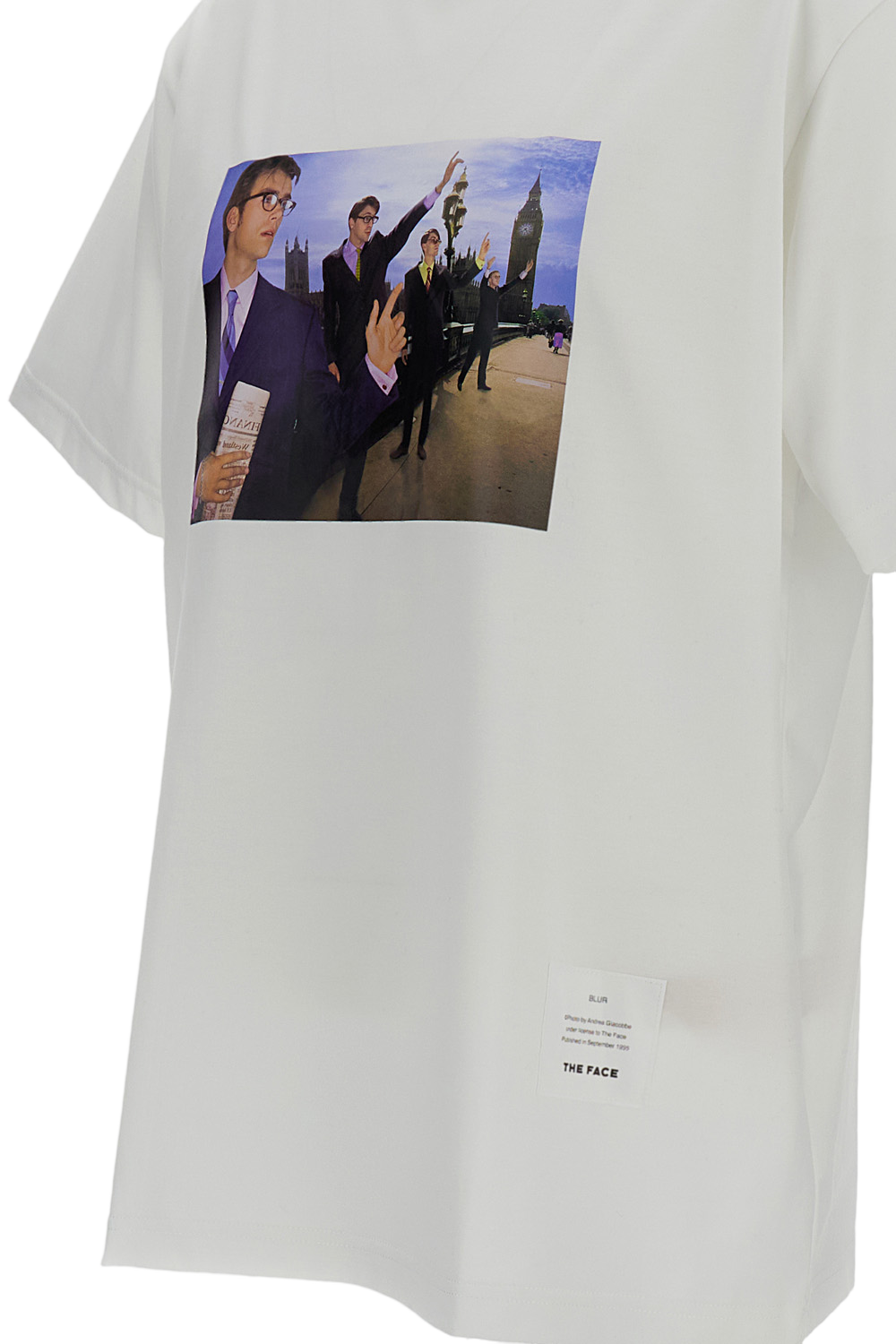 White Short Sleeve Printed Cotton T-Shirt