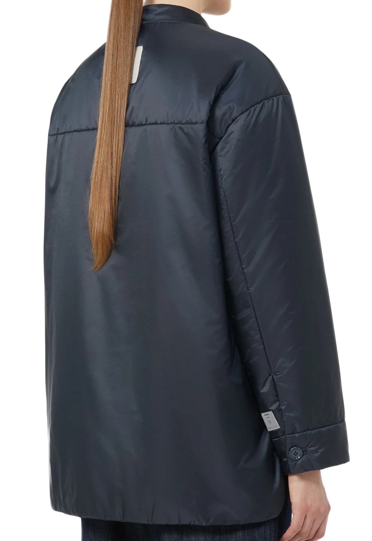 Smooth Matte Finish Short Padded Jacket with Chest Pocket
