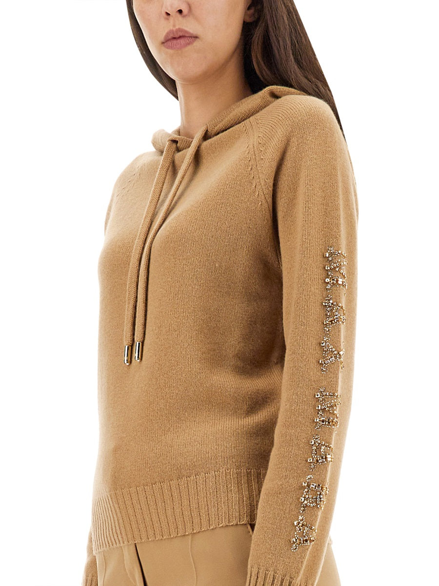 Hooded Sweatshirt with Logo Detail