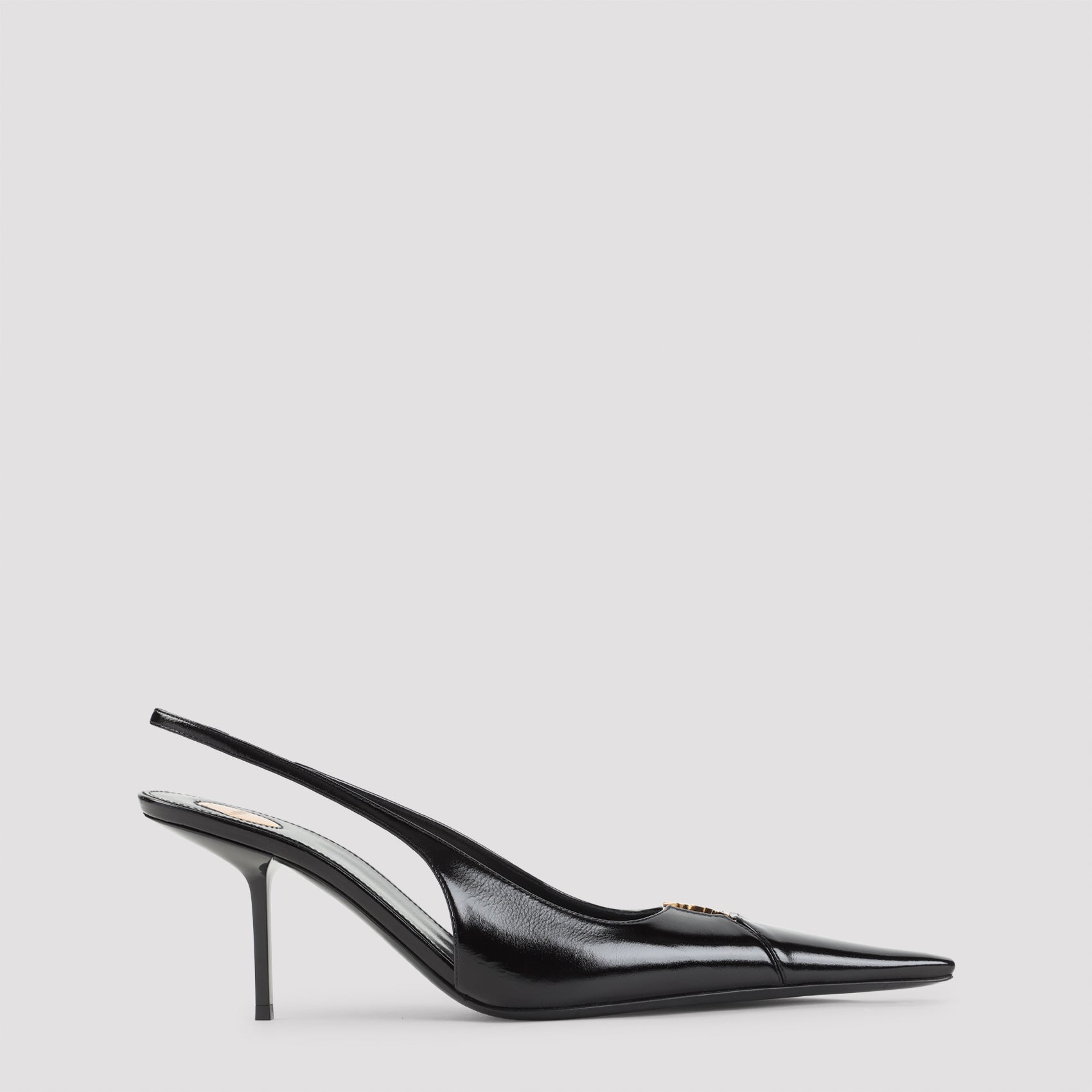 Pointed-Toe Slingback Heels In Smooth Calf Leather