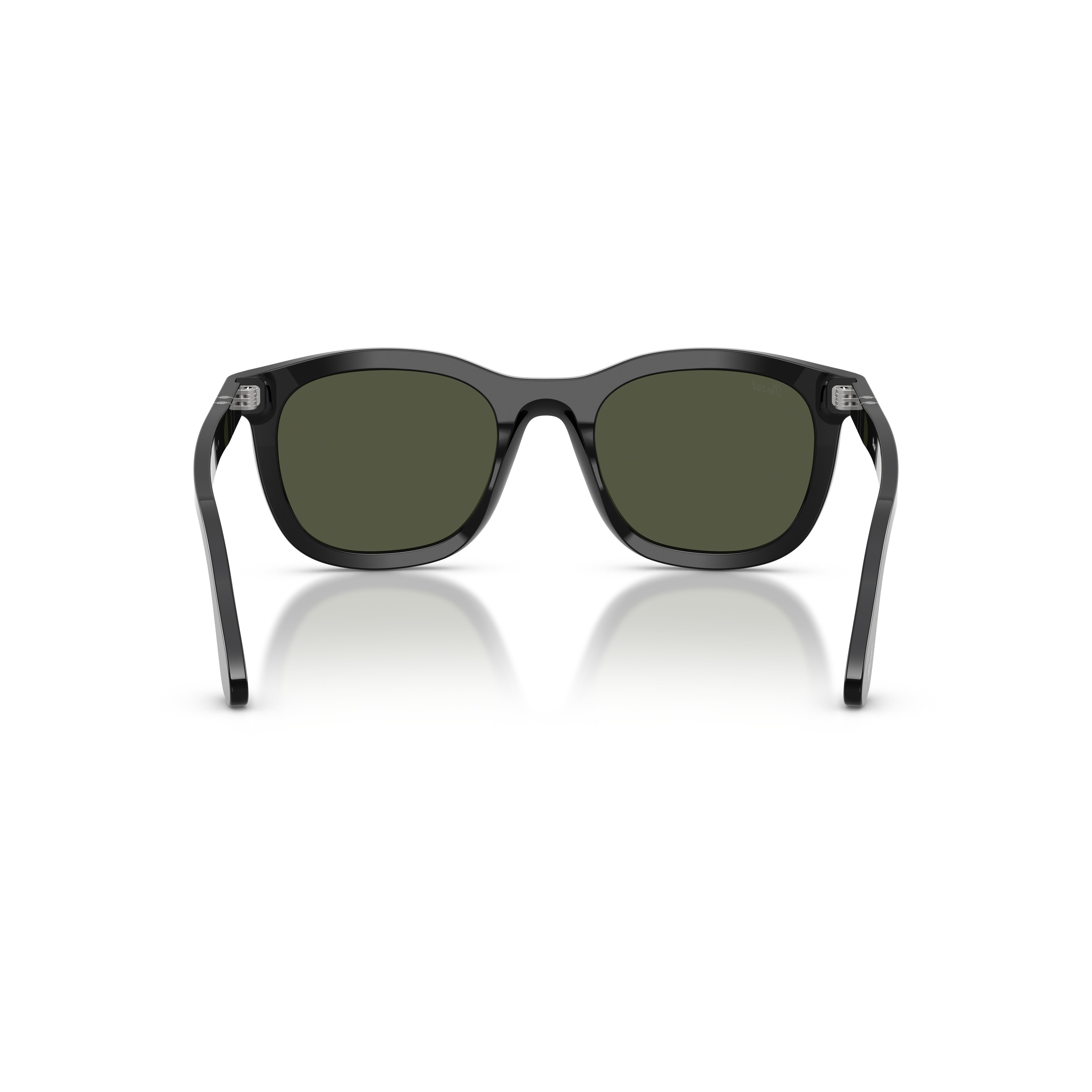 0po3395s Rectangular Acetate Sunglasses with Dark Green Lenses