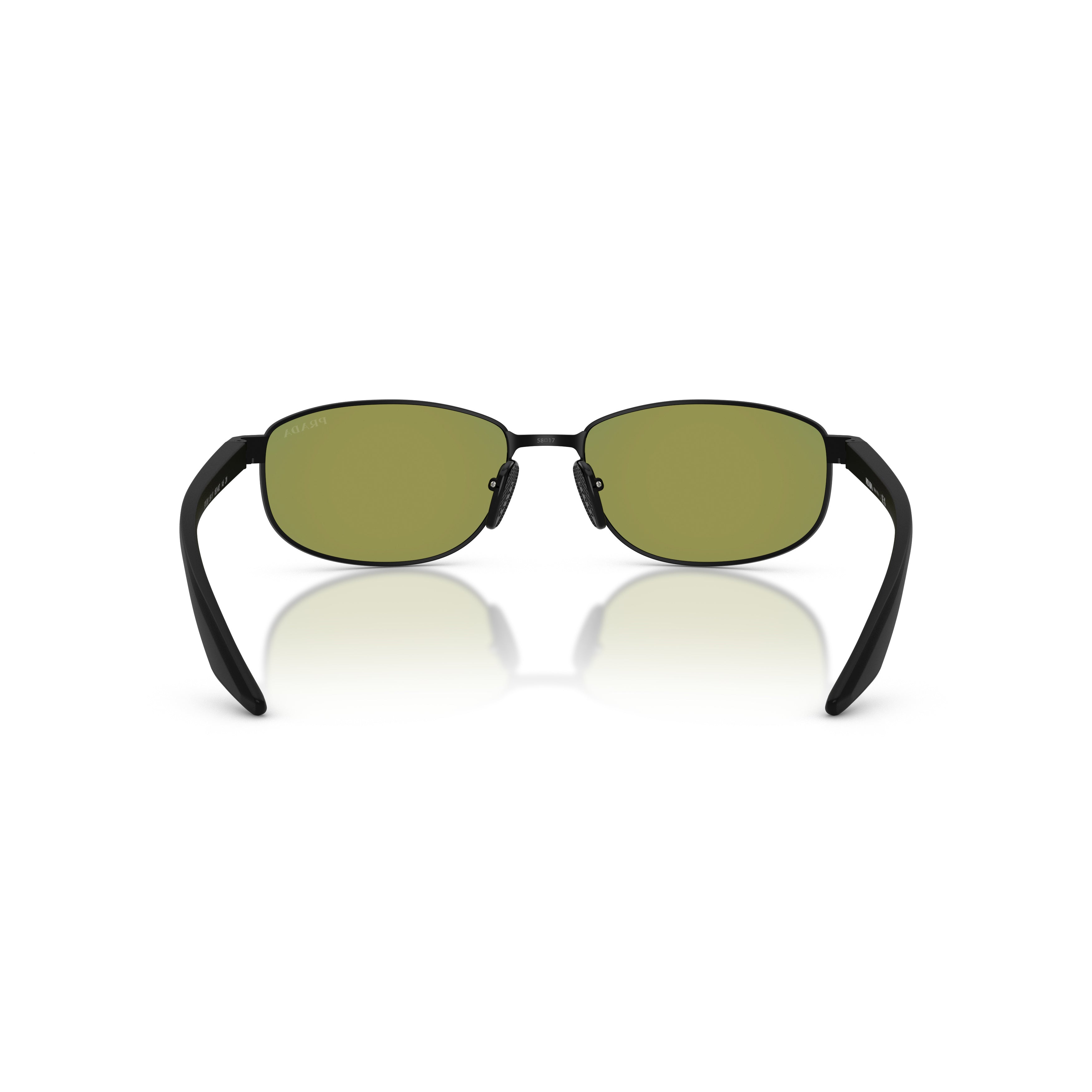 0ps B53s Rectangular Black Metal Sunglasses