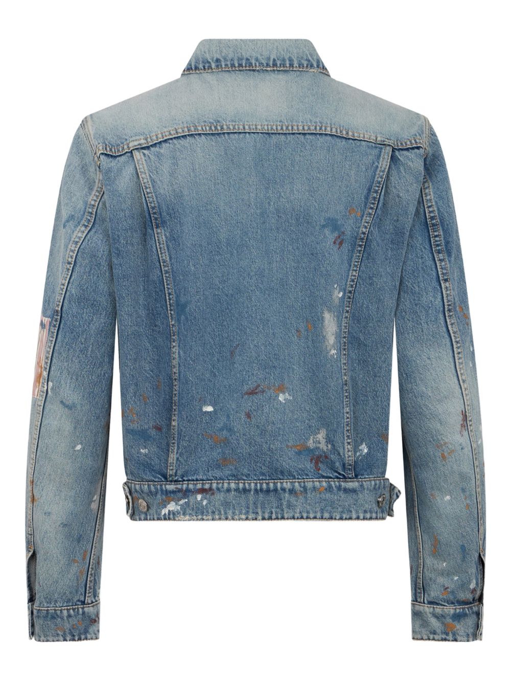 Medium Wash Patchwork Denim Jacket