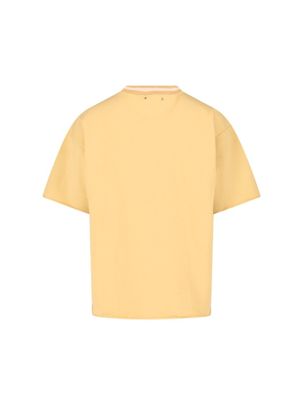 Crew-Neck T-Shirt With Distressed Black Logo
