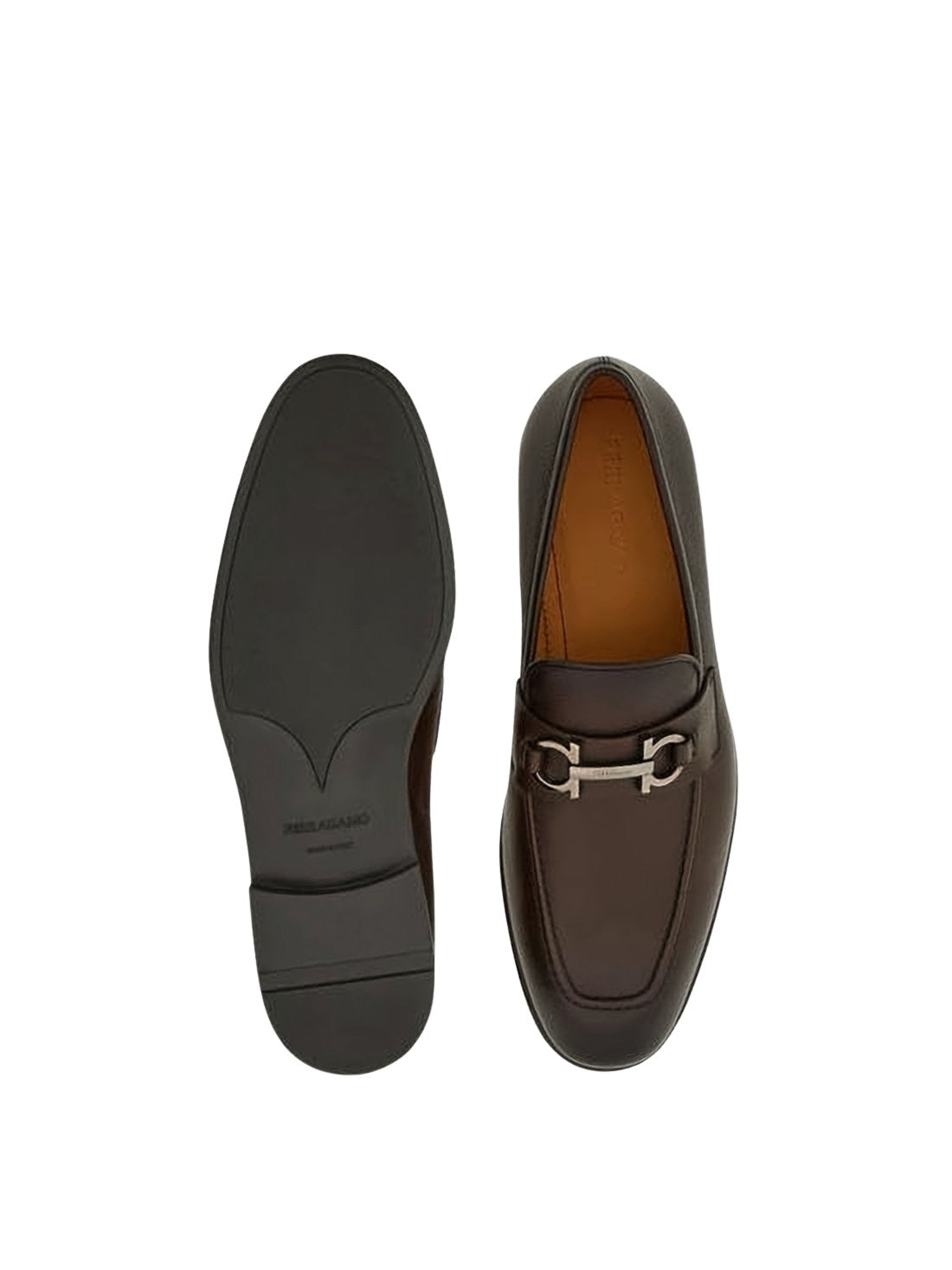 Brown Leather Loafers with Polished Finish