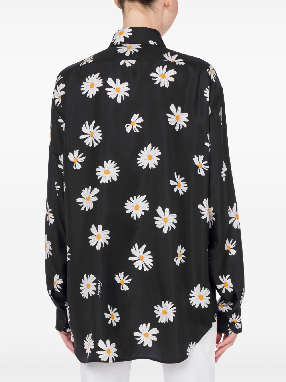 Relaxed-Fit Black Blouse