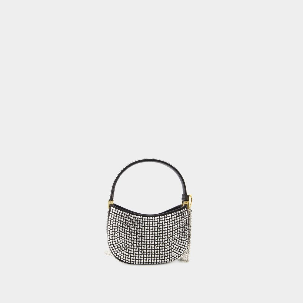 Micro Vesna Hobo Bag - Black - Strass