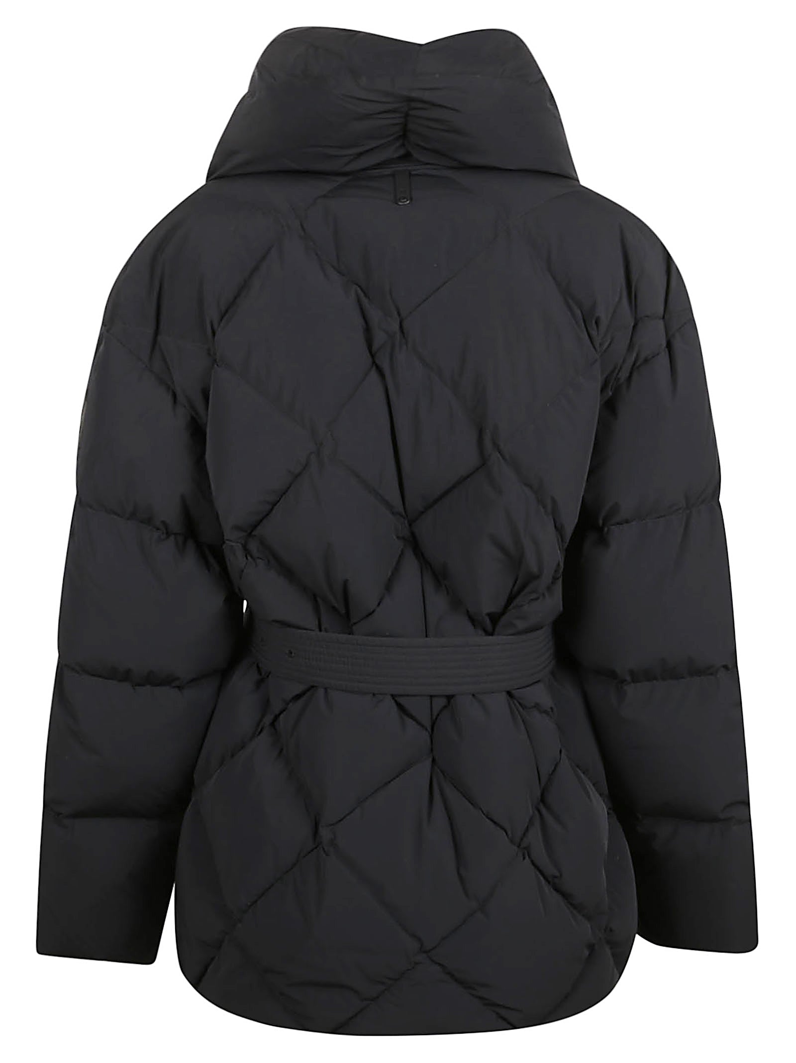 Belted Black Down Jacket