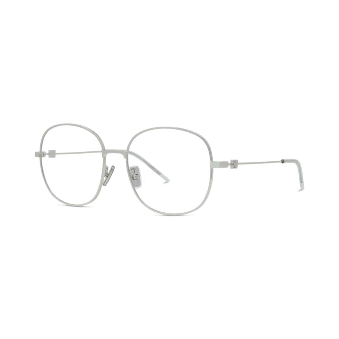 Gv50086u Square-Shaped Silver-Toned Eyeglasses with Minimalist Design