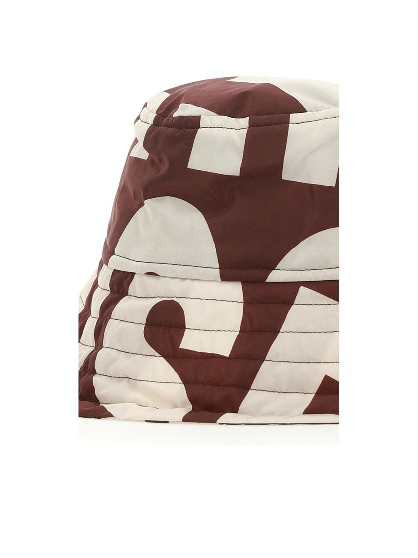 All-Over Logo Bucket Hat With Contrast Stitching
