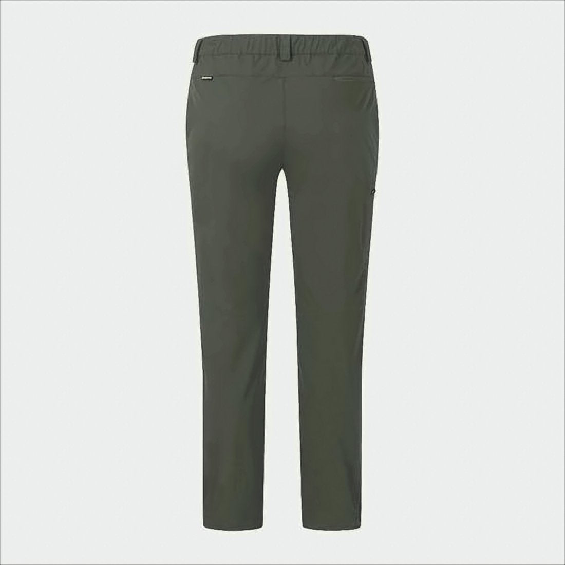 Mid-Rise Straight Pants with Subtle Elastic Waistband