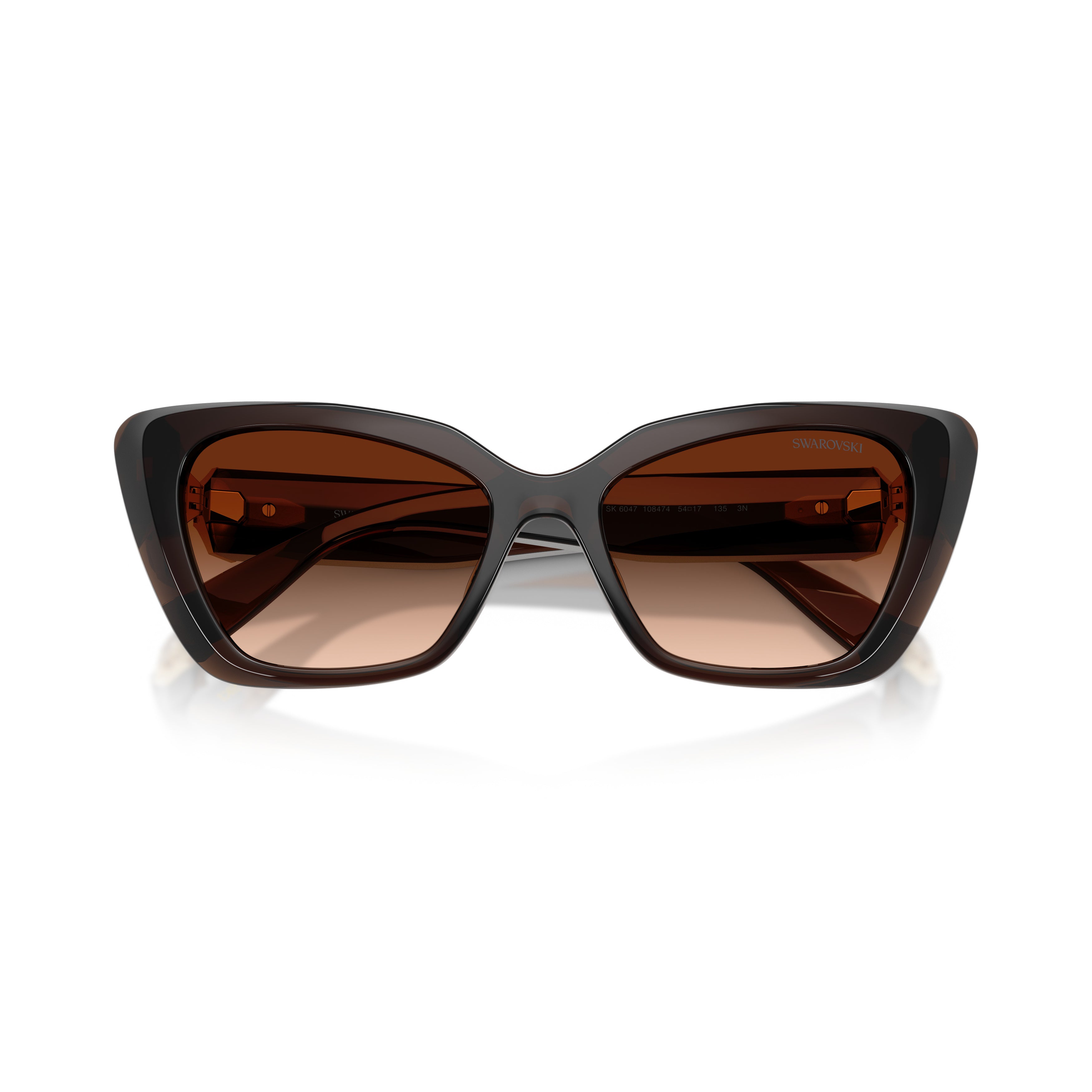 0Sk6047 Bold Cat-Eye Sunglasses with Gradient Lenses