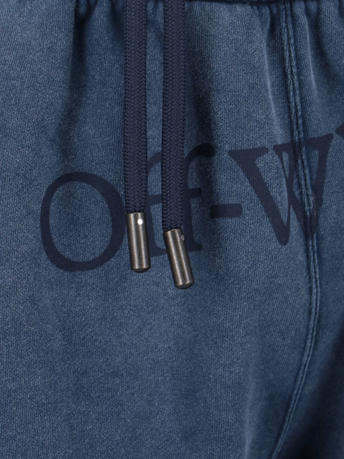 Blue Mid-Rise Cotton Logo Shorts
