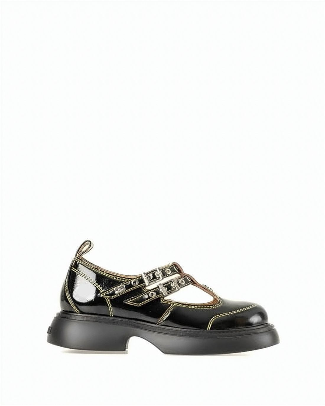 Chunky Glossy Black Loafers