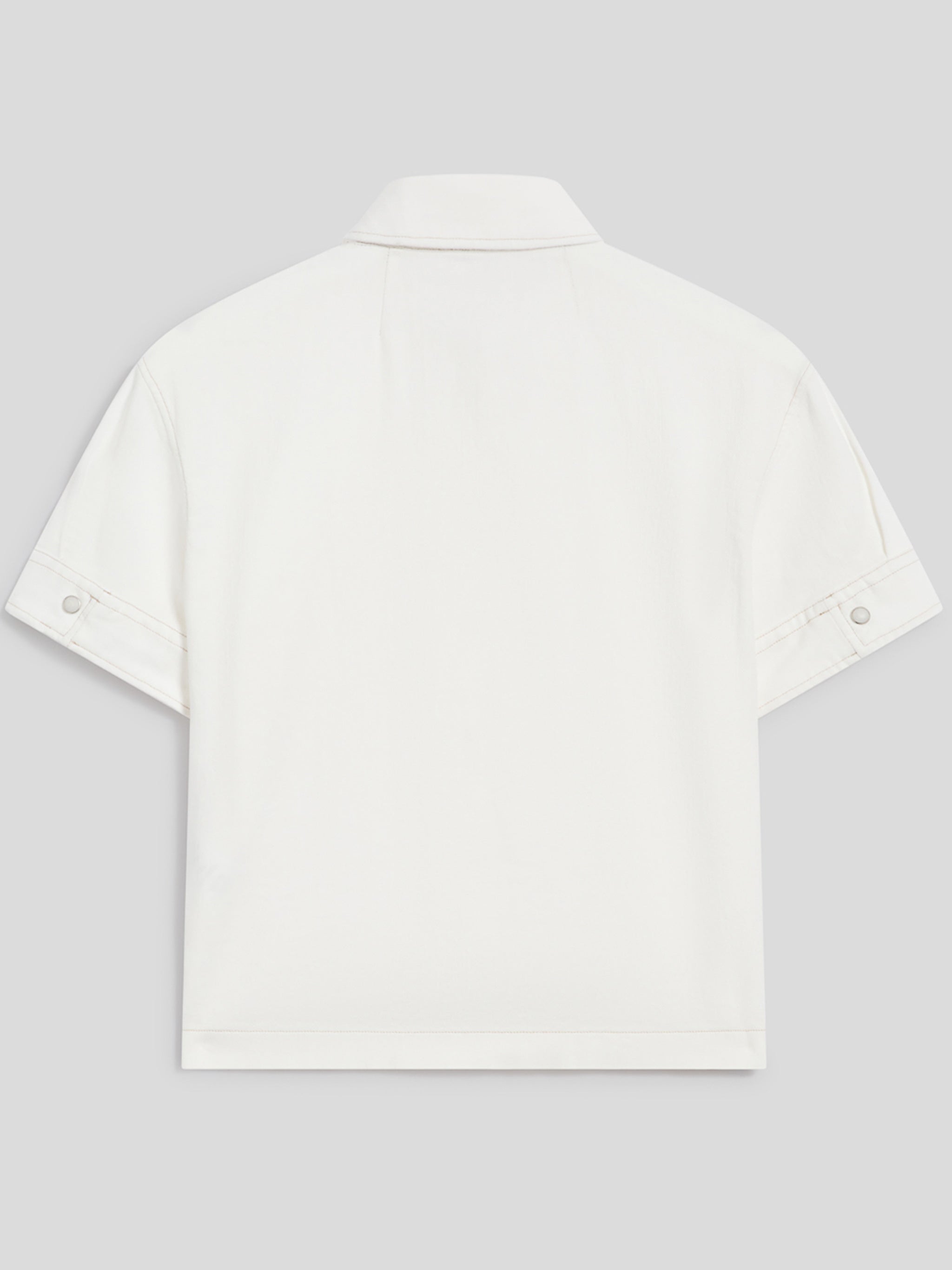 Laura Cropped Cotton Short-Sleeved Shirt