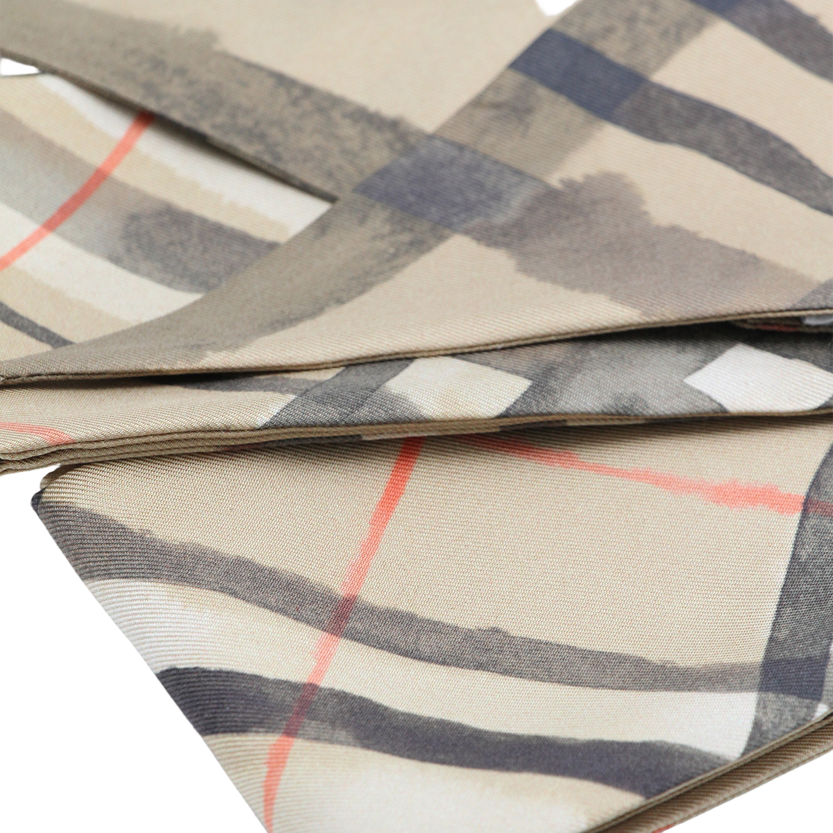 Abstract Plaid Scarf With Watercolor Effect
