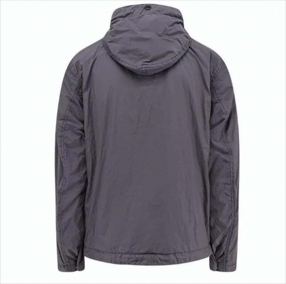 Lightweight Grey Nylon Hooded Jacket