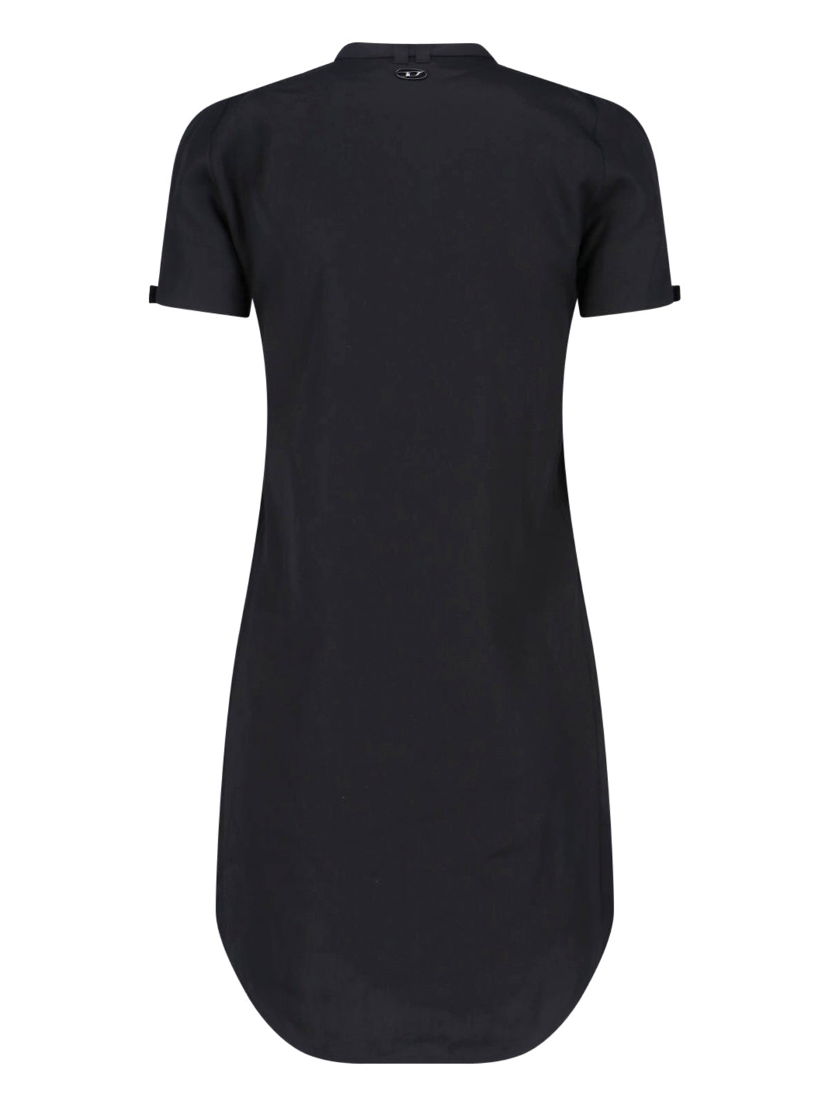 Black Lyocell Midi Shirt Dress
