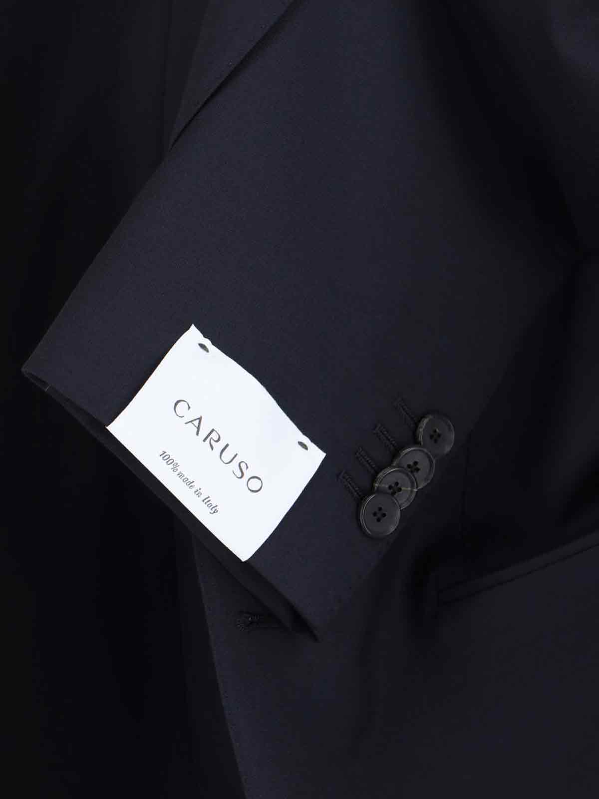 Single-Breasted Blue Wool Suit, Dark Shade