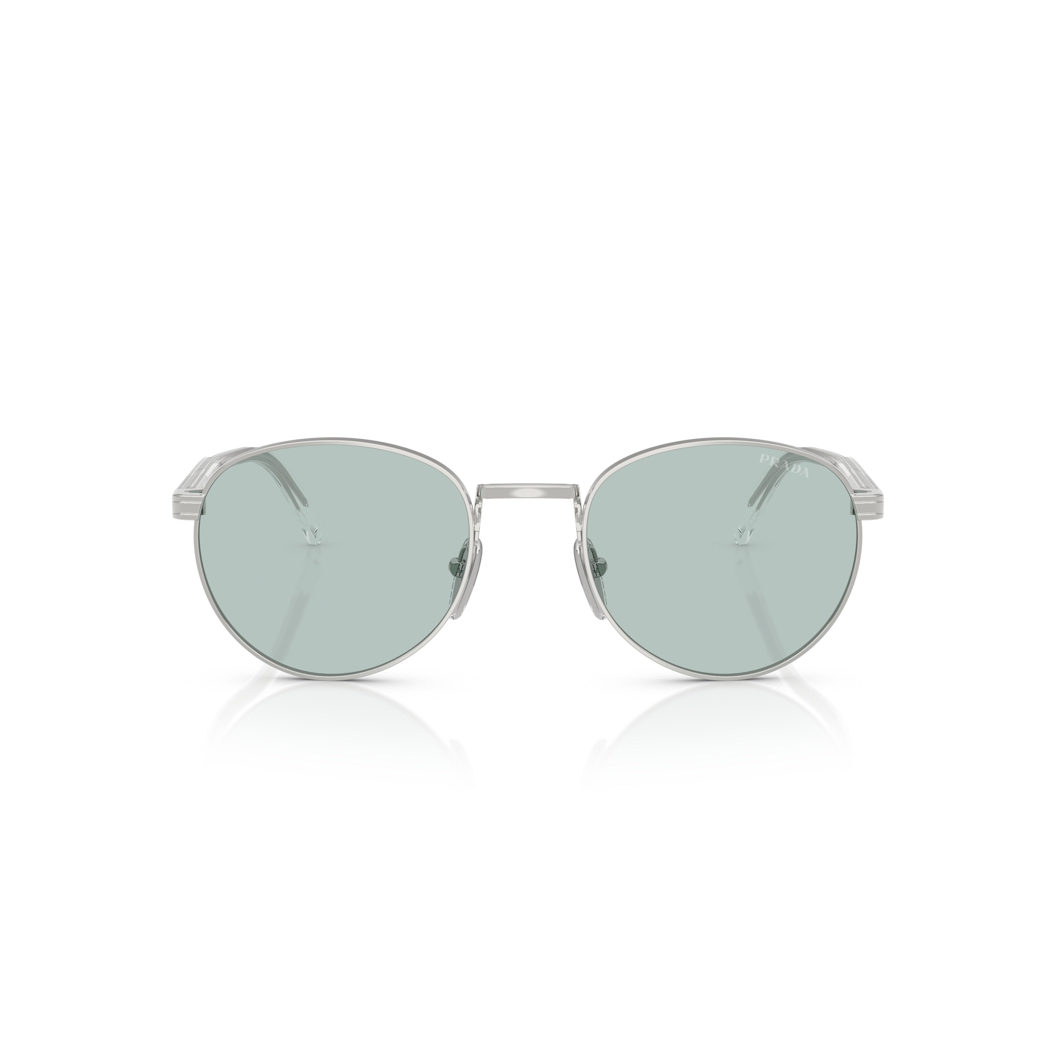 0pr B51s Polished Silver Metal Frame Sunglasses