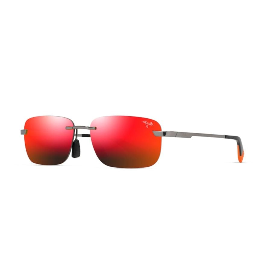 Lanakila Sporty Rimless Sunglasses with Rectangular Mirrored Lenses