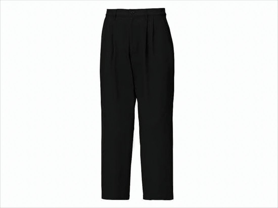 High-Waisted Straight-Leg Pants with Pleated Detailing