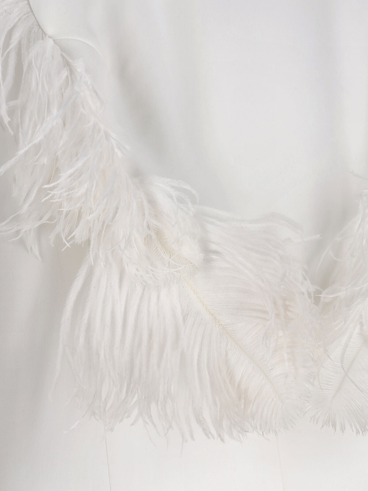 Mini Feather Dress – White