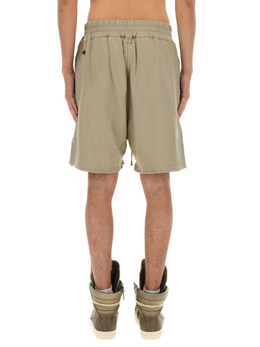 Relaxed Fit Cotton Shorts With Elastic Waistband