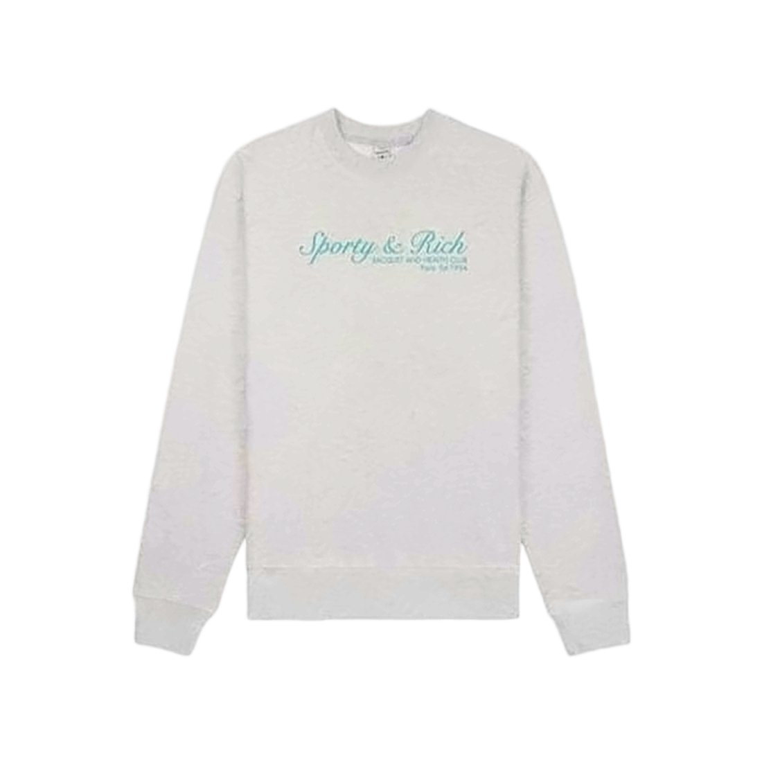 Long-Sleeved Heathered Crewneck Sweatshirt with Script Logo