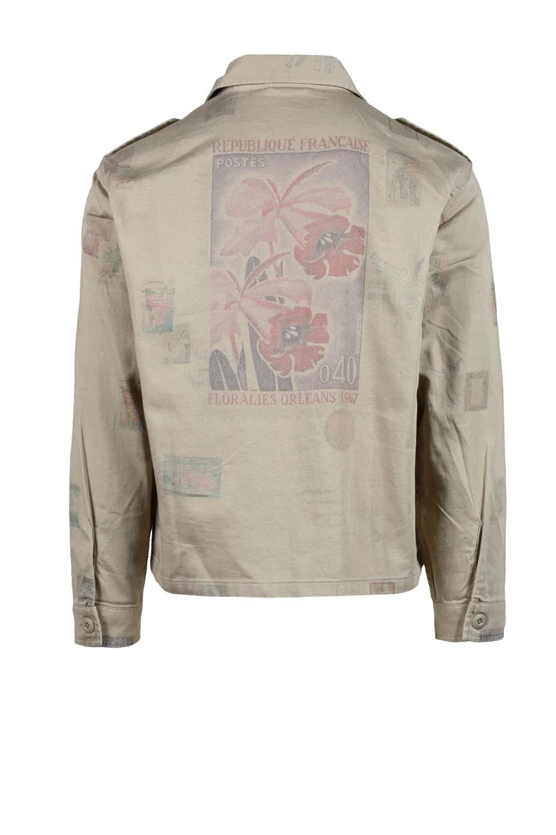 Cotton Military Shirt - Beige