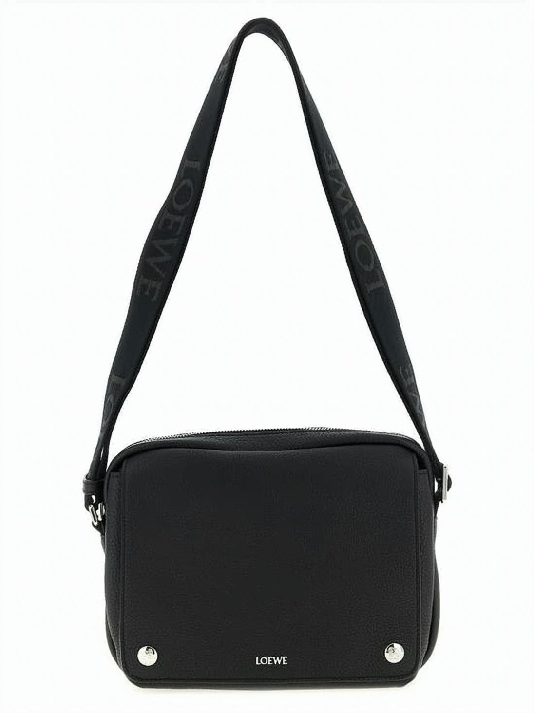 Textured Calf Leather Crossbody Bag