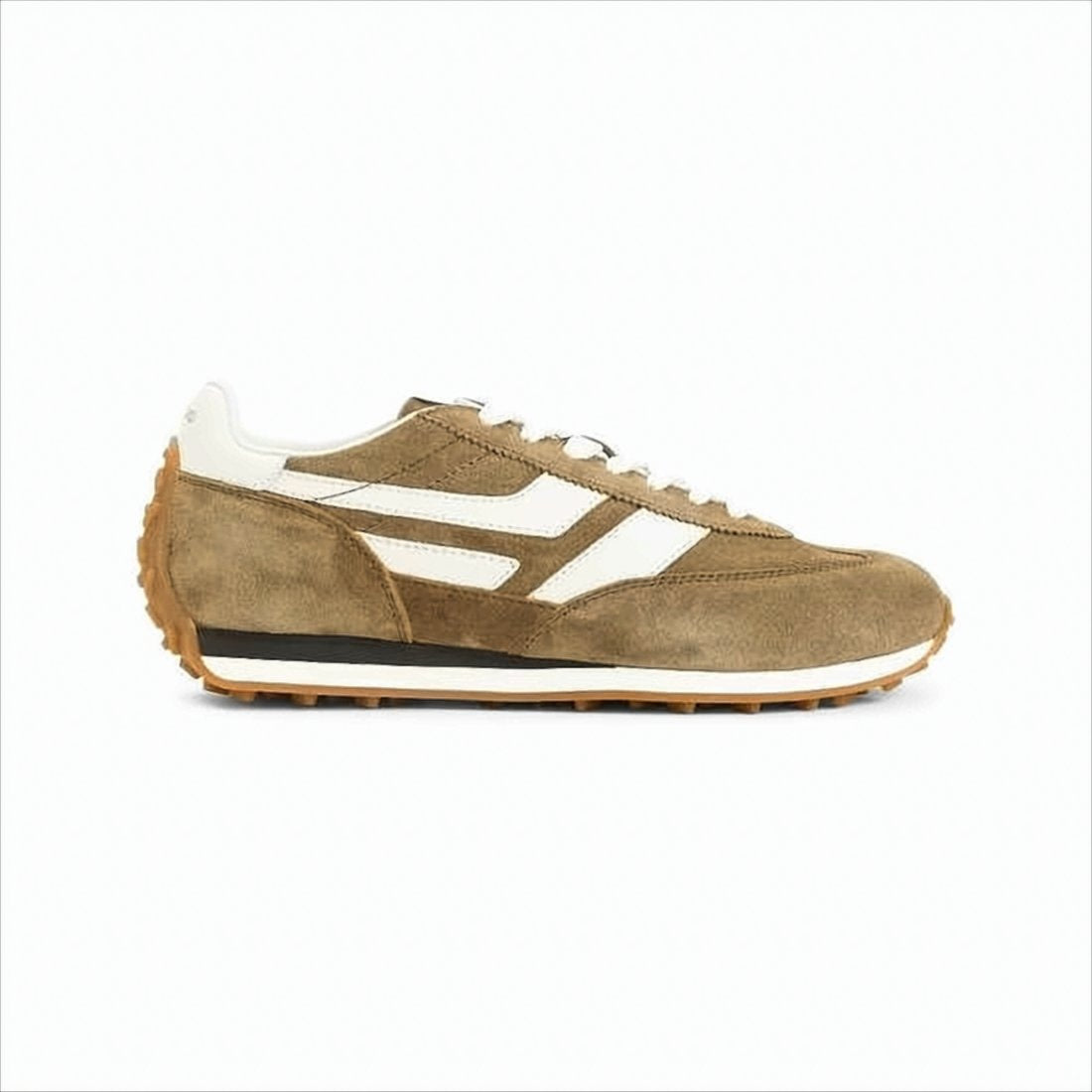 Suede Sneakers with Leather Accents