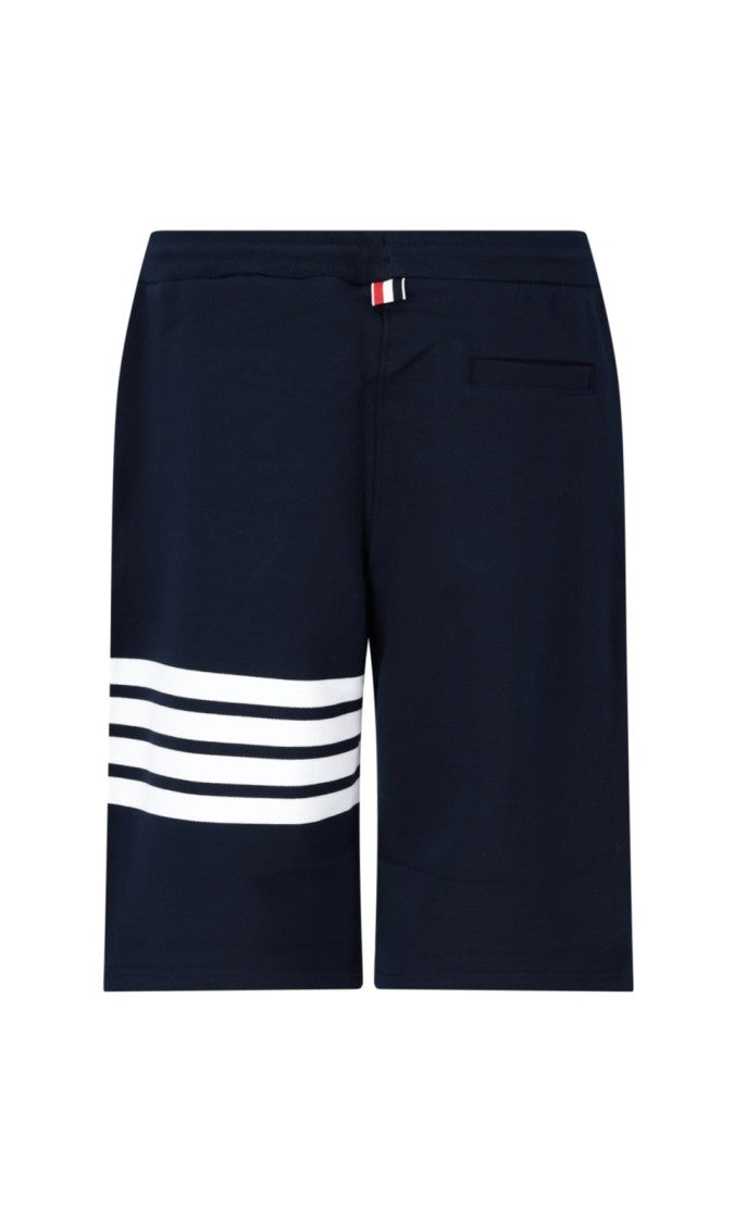 Shorts with Bold Horizontal Stripes and Relaxed Fit