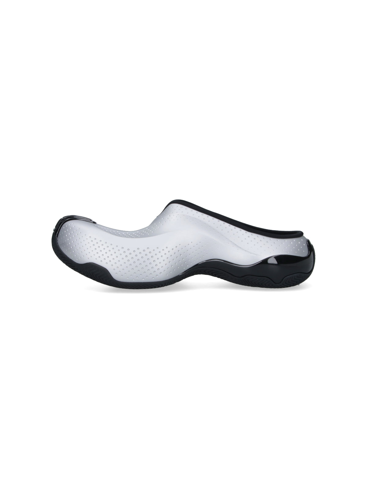 Metallic Silver Sneakers With Chunky Sole And Layered Detail