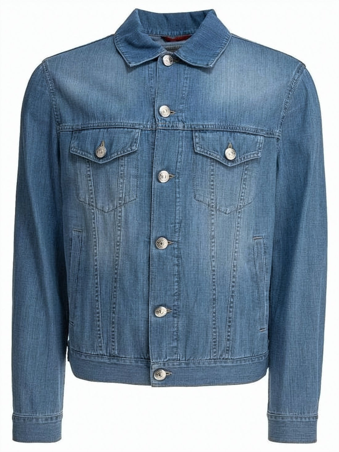 Structured Denim Jacket with Classic Button-Up Design