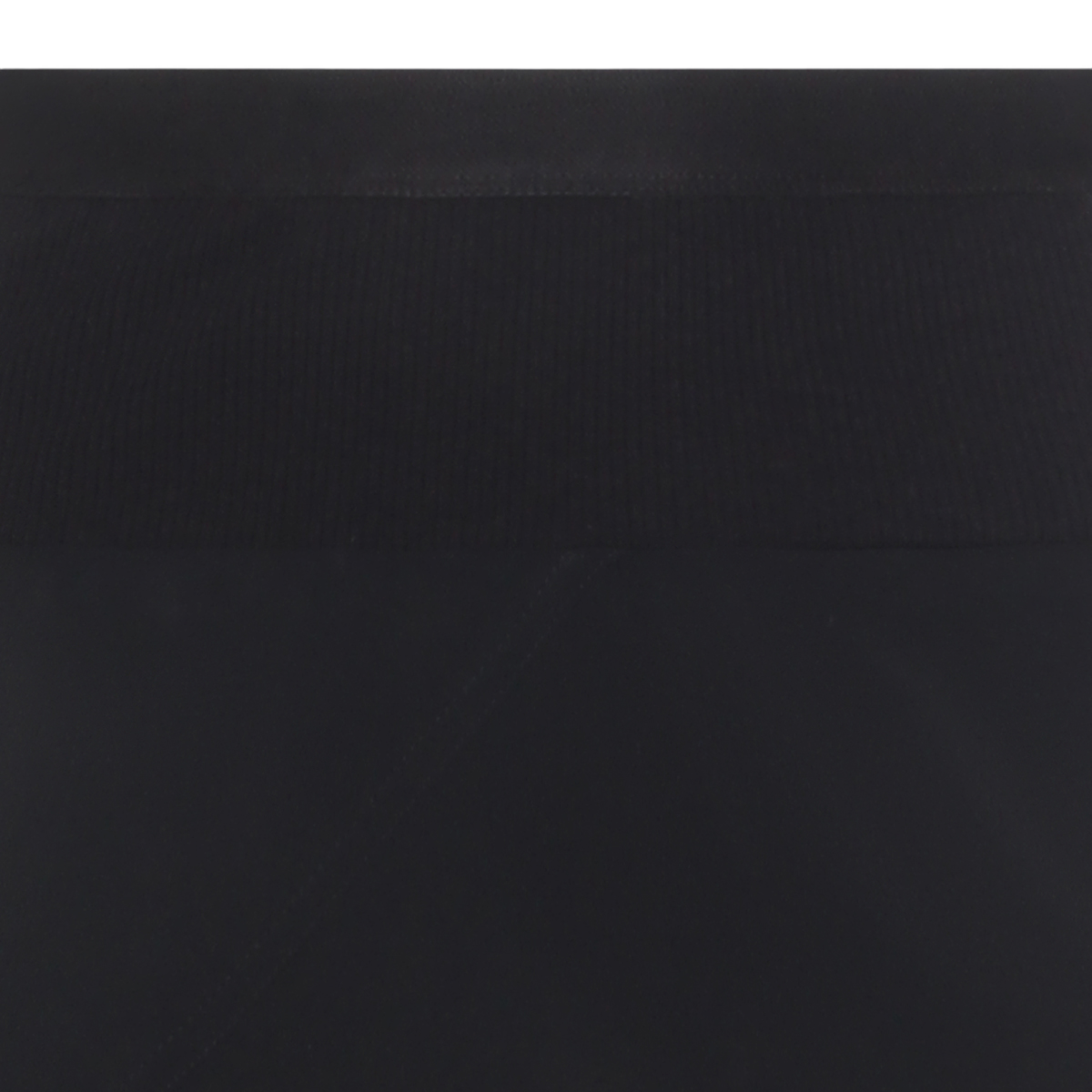 High-Waisted Asymmetrical Black Midi Skirt