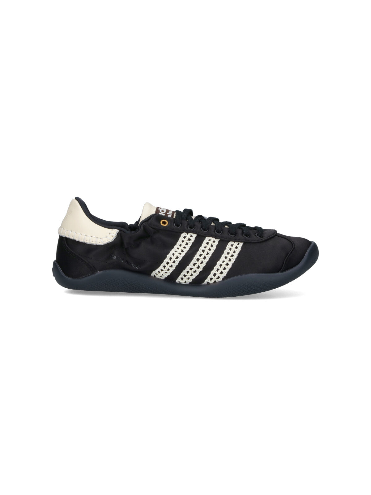 "Kalintha" Sneakers, In Black Fabric, Round Toe