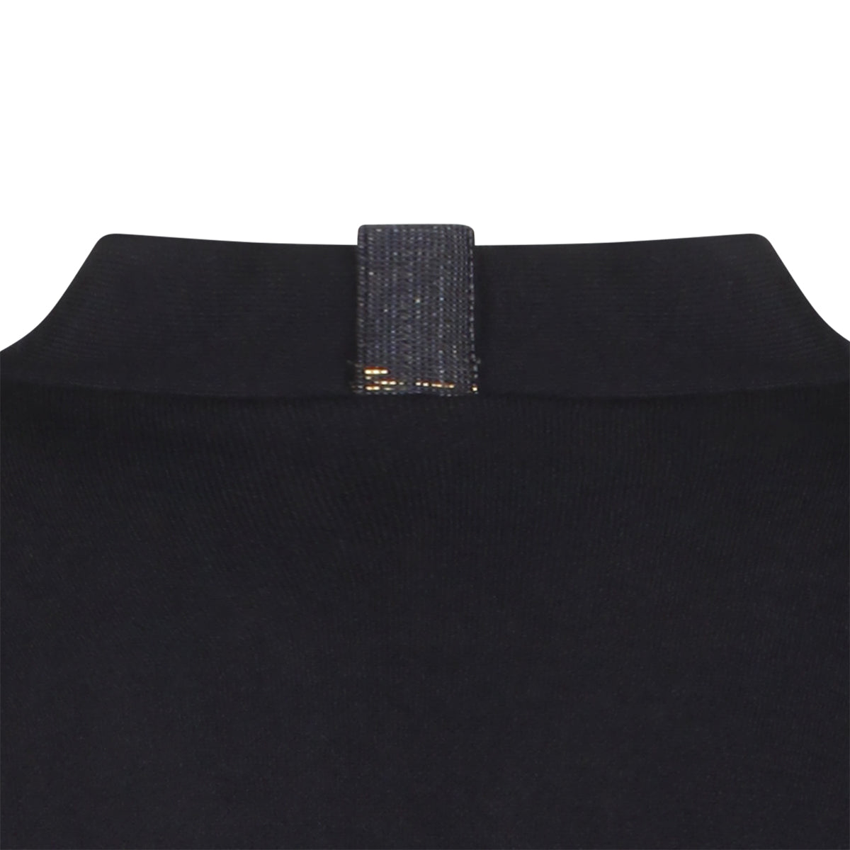 Navy V-Neck Zip Knit Top