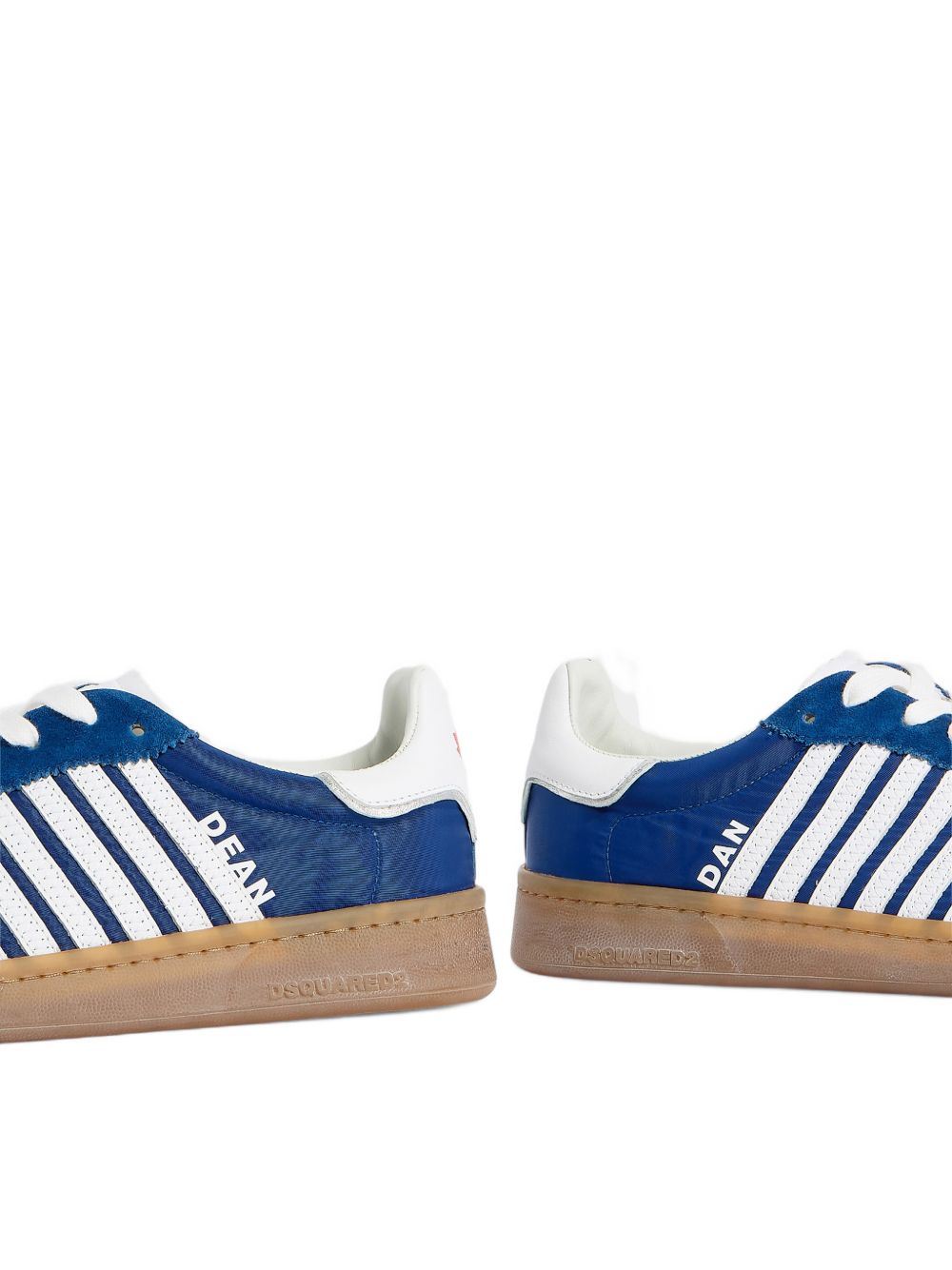 Low-Top Sneakers With Blue Silk