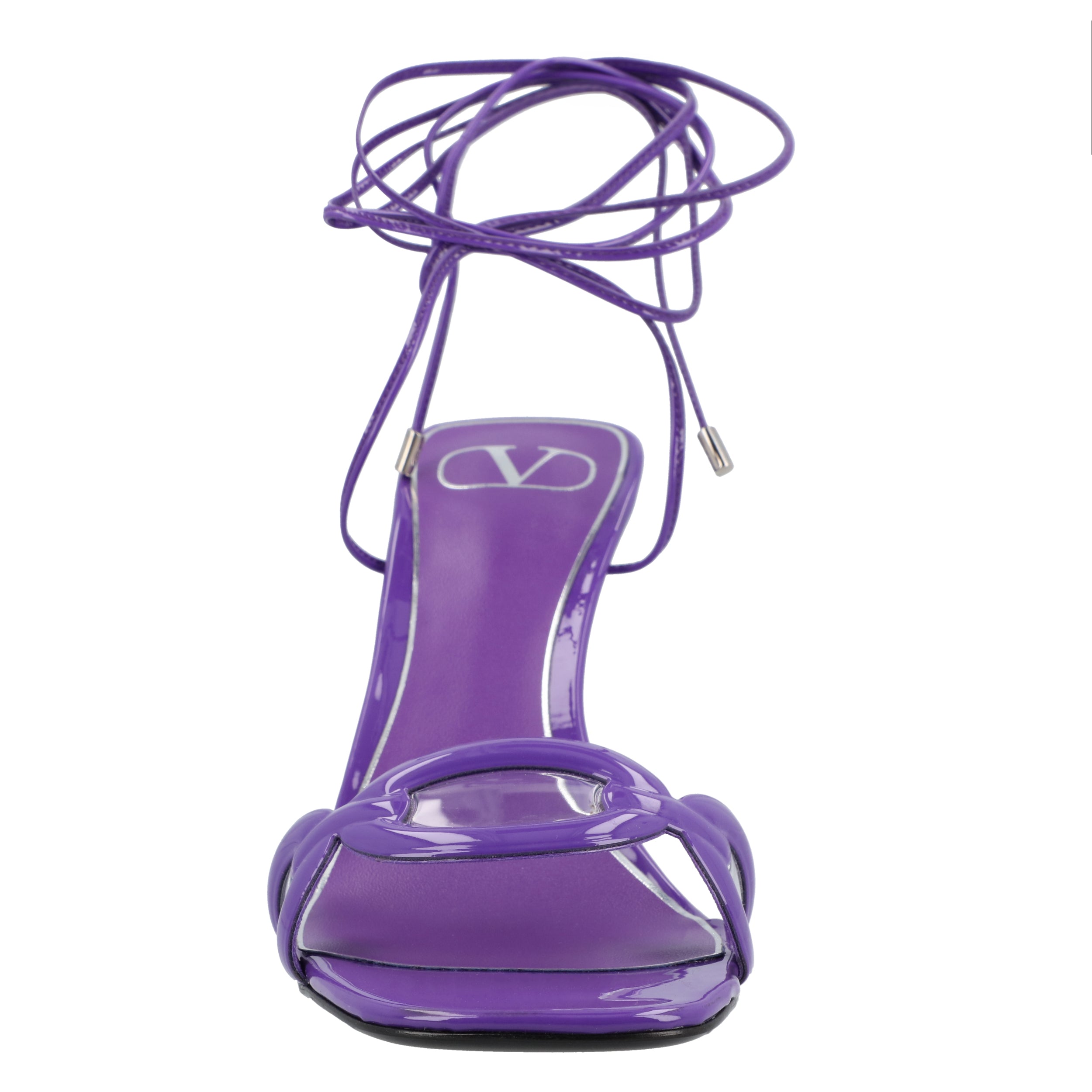 Purple Leather Chain Sandals Purple